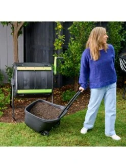 Maze 48 Gallon Compost Tumbler With Cart -Eco Garden Shop 3 4 crop 8613576 03V