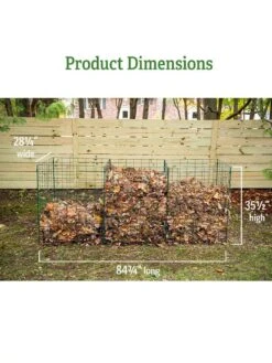 3-Bin Wire Composter -Eco Garden Shop 40 280 dims GSC