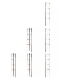 Stacking Tomato Ladders, Set Of 6 -Eco Garden Shop 40309 Red stacking tomato ladders set of 6 red tif