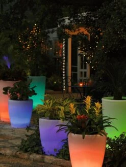 Solar Illuminated Planter, 18" -Eco Garden Shop 8586945 856 tif