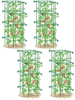 Tomato Cages, Set Of 4 -Eco Garden Shop 8587040 GR 001E tif