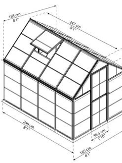 Canopia® By Palram Harmony™ Greenhouse, 6' -Eco Garden Shop 8588022 11V tif