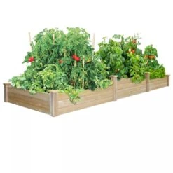 Pine Raised Garden Bed, 2'x4'x10.5" High -Eco Garden Shop 8588181 01V tif