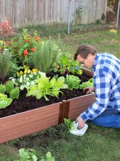 Composite Raised Bed With 1" Boards, 11" -Eco Garden Shop 8588274 02V tif