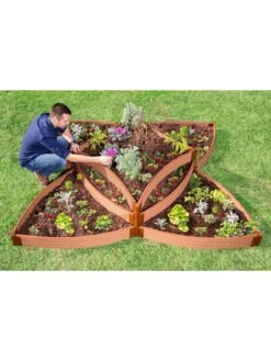 Classic Sienna Raised Garden Bed Versailles Sunburst With 1" Boards -Eco Garden Shop 8589503 01v