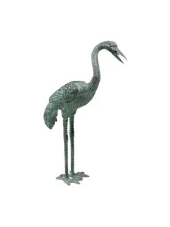 Bronze Crane Statues, Small -Eco Garden Shop 8589916 001v