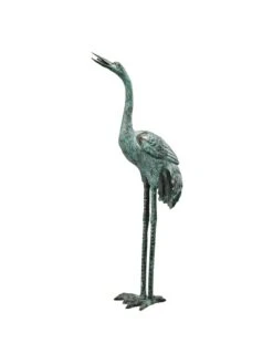 Bronze Crane Statues, Large -Eco Garden Shop 8589919 001v