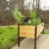 Elevated Planter Box And Space-Maker Pivoting Trellis Set, 2' X 8' -Eco Garden Shop 8590367 595 tif 1