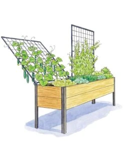 Space-Maker Pivoting Trellis, 8' -Eco Garden Shop 8590367 SMTrellis 8ft tif