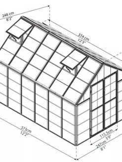 Canopia® By Palram Harmony™ Snap & Grow Greenhouse, 8' -Eco Garden Shop 8591044 05V jpg
