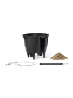 Lechuza® Nido Cottage Wicker Hanging Planter -Eco Garden Shop 8591154WT 001V tif