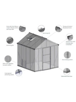 Canopia® By Palram Glory™ Greenhouse, 8' -Eco Garden Shop 8591547 17v