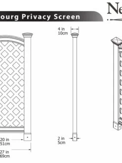 Luxembourg Vinyl Privacy Screen 7 Luxembourg Vinyl Privacy Screen -Eco Garden Shop 8593147 03V tif