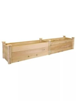Premium Cedar Raised Garden Bed, 16" X 96" -Eco Garden Shop 8593824 01V greenes premium cedar raised garden bed