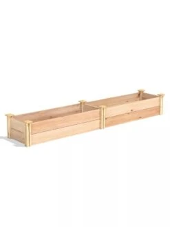 Premium Cedar Raised Garden Bed, 16" X 96" -Eco Garden Shop 8593873 03V