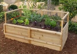 OLT Raised Cedar Garden Bed, 3' X 6' -Eco Garden Shop 8594002 01V tif
