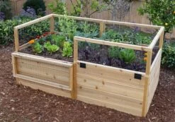 OLT Raised Cedar Garden Bed, 3' X 6' -Eco Garden Shop 8594002 02V tif