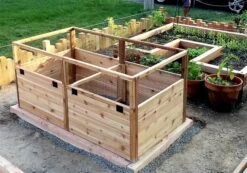 OLT Raised Cedar Garden Bed, 3' X 6' -Eco Garden Shop 8594002 05V tif