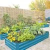Demeter Corrugated Metal Raised Bed, 34" X 68" -Eco Garden Shop 8594183 0400 tif