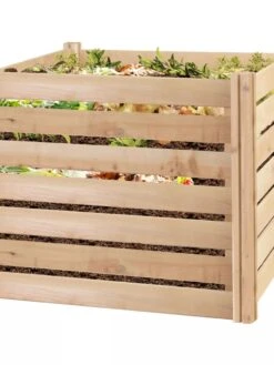 Cedar Wood Composter, 23 Cubic Feet -Eco Garden Shop 8594623 02V tif