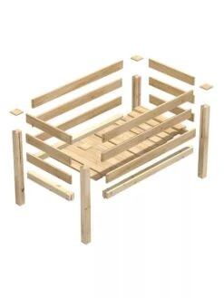 Elevated Cedar Garden Bed, 2' X 4' X 31" -Eco Garden Shop 8596147 09V 3 4