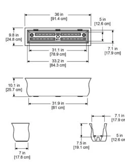 Valencia Window Box, 3' -Eco Garden Shop 8596436 18V tif