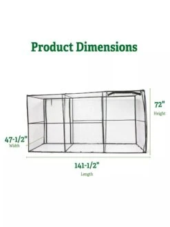 Crop Cage, 4' X 12' -Eco Garden Shop 8596540 2