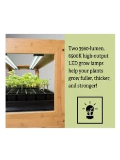 Medium Bamboo LED Grow Light Garden -Eco Garden Shop 8597883 2
