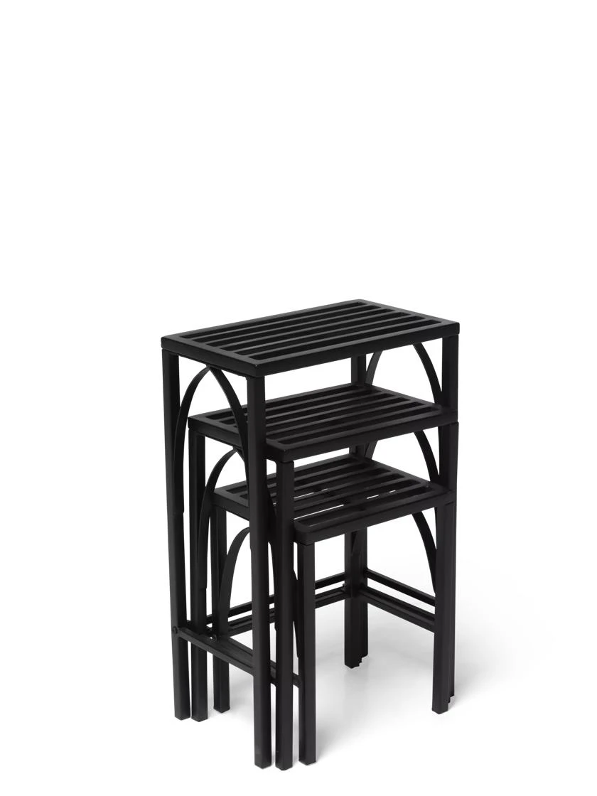 Gothic Arch Nesting Plant Stands, Set Of 3 4 Gothic Arch Nesting Plant Stands, Set Of 3 - Image 2