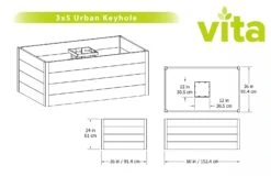 Urban Keyhole Garden 3' X 5' -Eco Garden Shop 8599297 05V tif