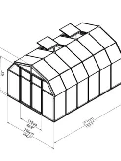 Canopia® By Palram Hobby Gardener Greenhouse, 8' -Eco Garden Shop 8599332 03V tif