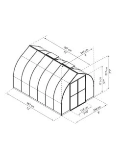 Canopia® By Palram Bella™ Greenhouse, 8' -Eco Garden Shop 8599338 04v
