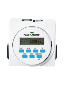 Digital Programmable 7 Day Timer Dual Outlet -Eco Garden Shop 8599360 01v