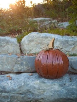Desert Steel Pumpkin Luminary, Short -Eco Garden Shop 8599560 03v