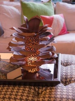 Desert Steel Pine Cone Luminary 10 Desert Steel Pine Cone Luminary -Eco Garden Shop 8599563 02V tif