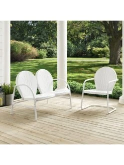 Crosley Griffith Loveseat & Chair Outdoor Seating Set -Eco Garden Shop 8599634 05v