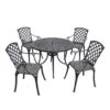 Crosley Sedona Five-Piece Outdoor Dining Set With High Back Armchairs -Eco Garden Shop 8599665 02v crosley sedona five piece outdoor dining set with high back arm chairs 42 inch black