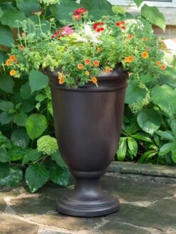 Ellington Self-Watering Urn Planter, 24" -Eco Garden Shop 8600110 02V tif