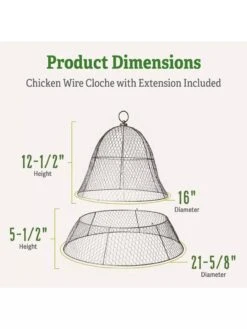Chicken Wire Cloche With Extension -Eco Garden Shop 8600116 1