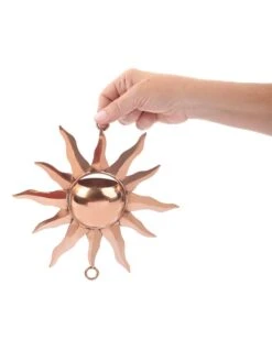 Sun Pure Copper Rain Chain, 8-1/2' 7 Sun Pure Copper Rain Chain, 8-1/2' -Eco Garden Shop 8600206 03v