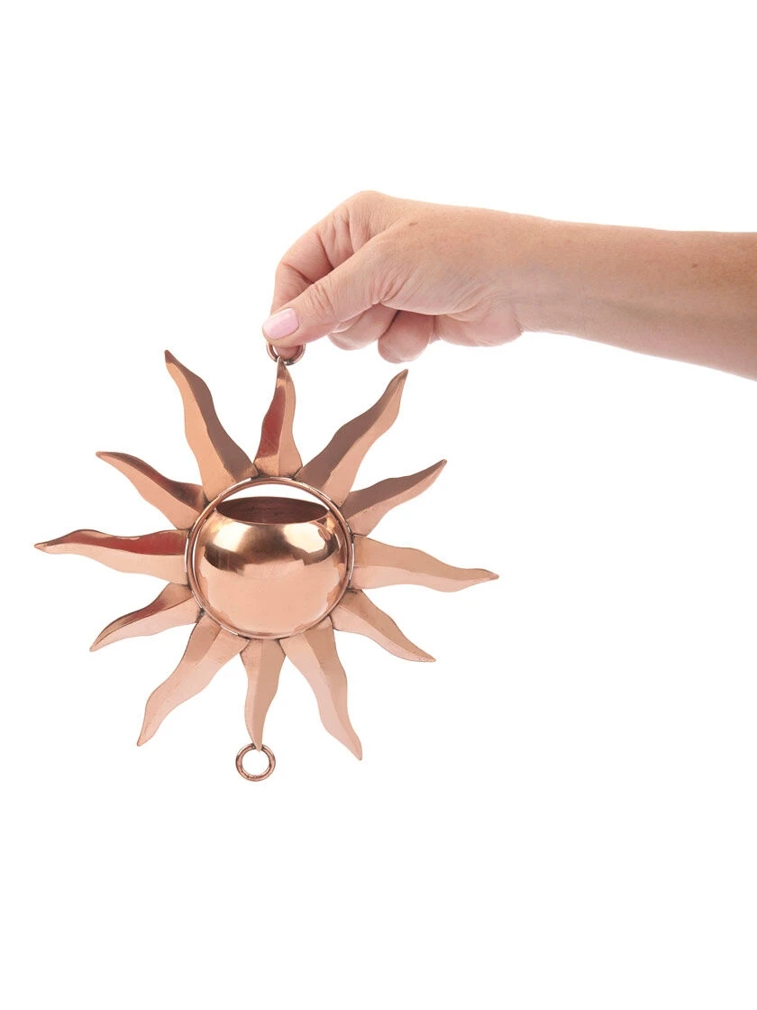 Sun Pure Copper Rain Chain, 8-1/2' 4 Sun Pure Copper Rain Chain, 8-1/2' - Image 2