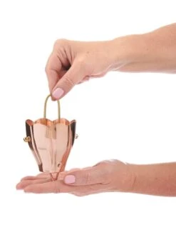 Crocus Pure Copper Rain Chain, 8.5' -Eco Garden Shop 8600207 01v