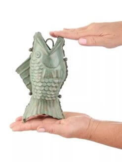 Fish Pure Copper Rain Chain, 8.5' -Eco Garden Shop 8600209 06V tif