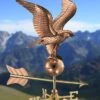 Eagle Cottage Copper Weathervane With Roof Mount -Eco Garden Shop 8600278 05v eagle cottage copper weathervane roof mount