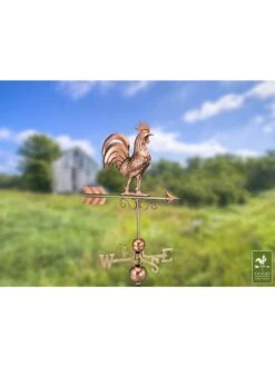 Bantam Rooster Copper Weathervane -Eco Garden Shop 8600280 04v