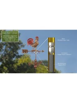 Bantam Rooster Copper Weathervane -Eco Garden Shop 8600280 07v