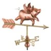 Flying Pig Cottage Copper Weathervane With Roof Mount 2 Flying Pig Cottage Copper Weathervane With Roof Mount -Eco Garden Shop 8600376 01v flying pig cottage weathervane roof mount