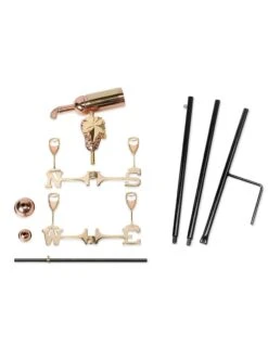 Wine Bottle Cottage Garden Weathervane With Pole 6 Wine Bottle Cottage Garden Weathervane With Pole -Eco Garden Shop 8600384 01v