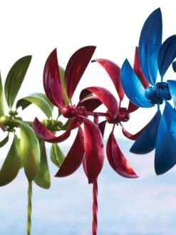 Feather Staked Wind Spinner, 22" -Eco Garden Shop 8600480 01V tif