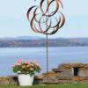 Flower Staked Wind Spinner, 29" -Eco Garden Shop 8600485 01v flower staked wind spinner 29 inch